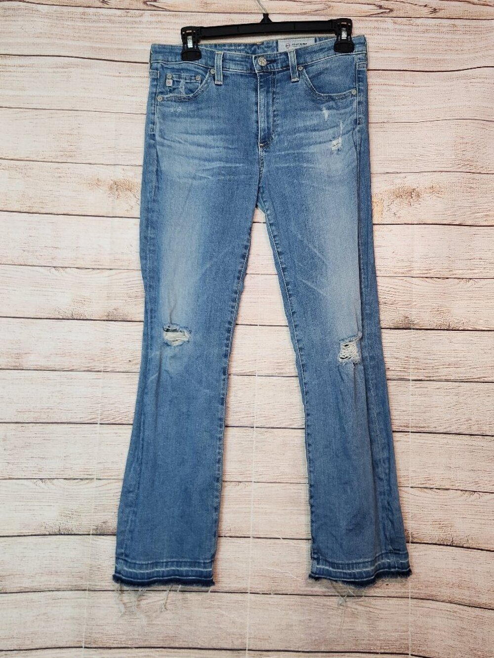 AG ED Denim Jeans Women's 27 The Jodi High Rise Slim Flare Crop Medium Wash